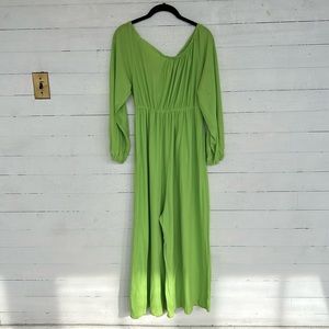 Vintage Lime Pea Green Jumpsuit Jumper Onesie